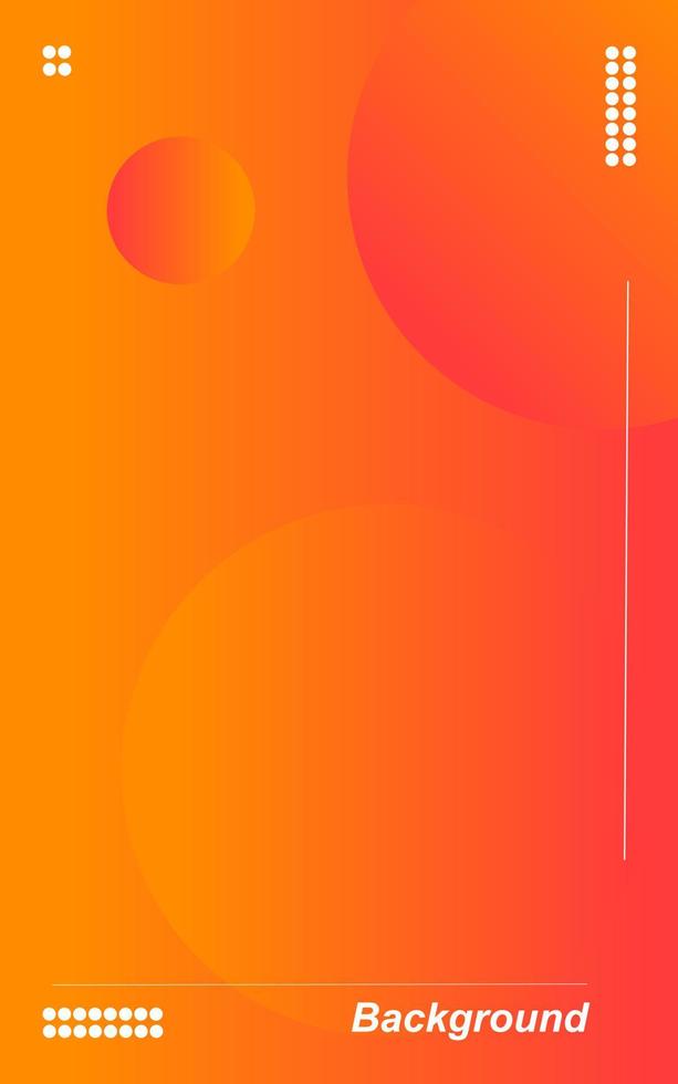 Orange planet portrait background vector