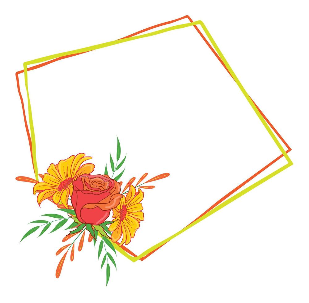 Flower Floral Illustrated Arrangement vector