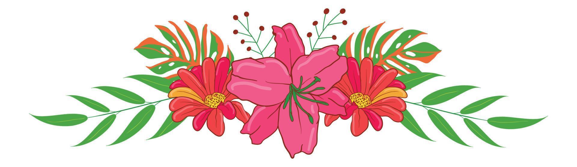 Flower Floral Illustrated Arrangement vector
