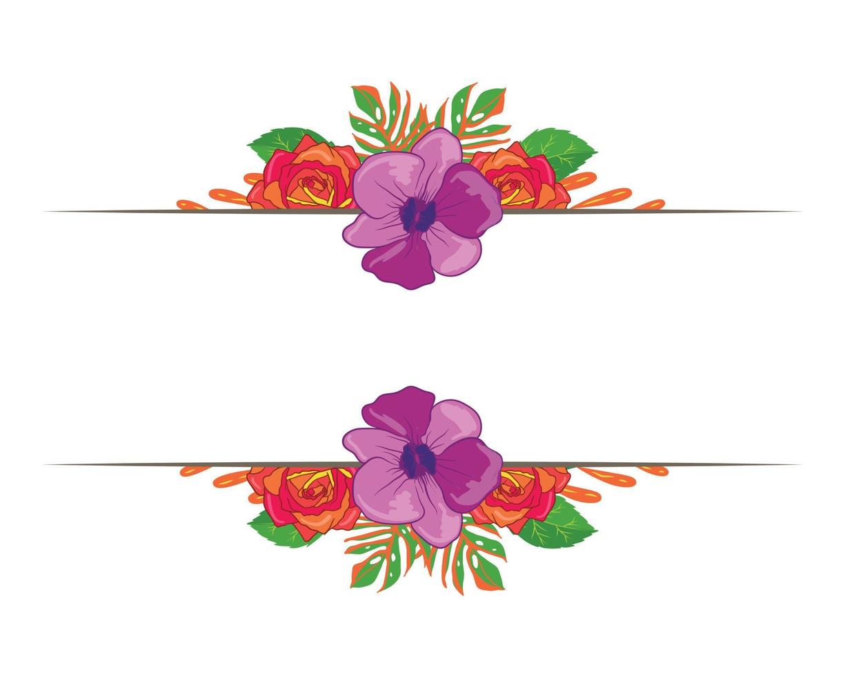 arreglo floral ilustrado de flores vector