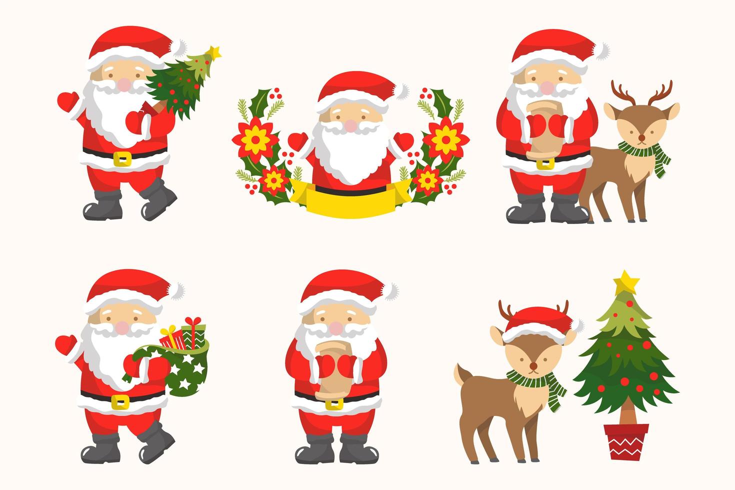 lindo santa claus vector