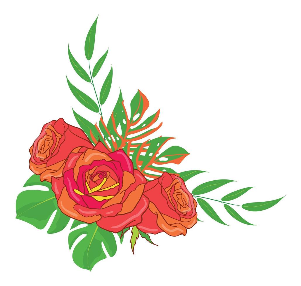 Flower Floral Illustrated Arrangement vector