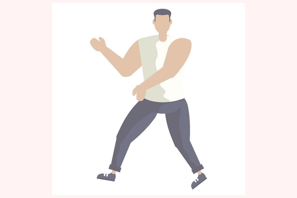 Minimalist Cartoon Male Flat Style vector