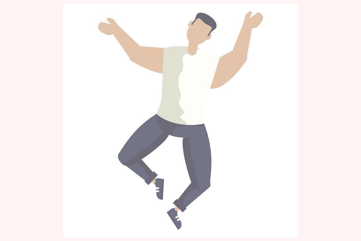 Flat Style Cartoon Minimalist Male vector