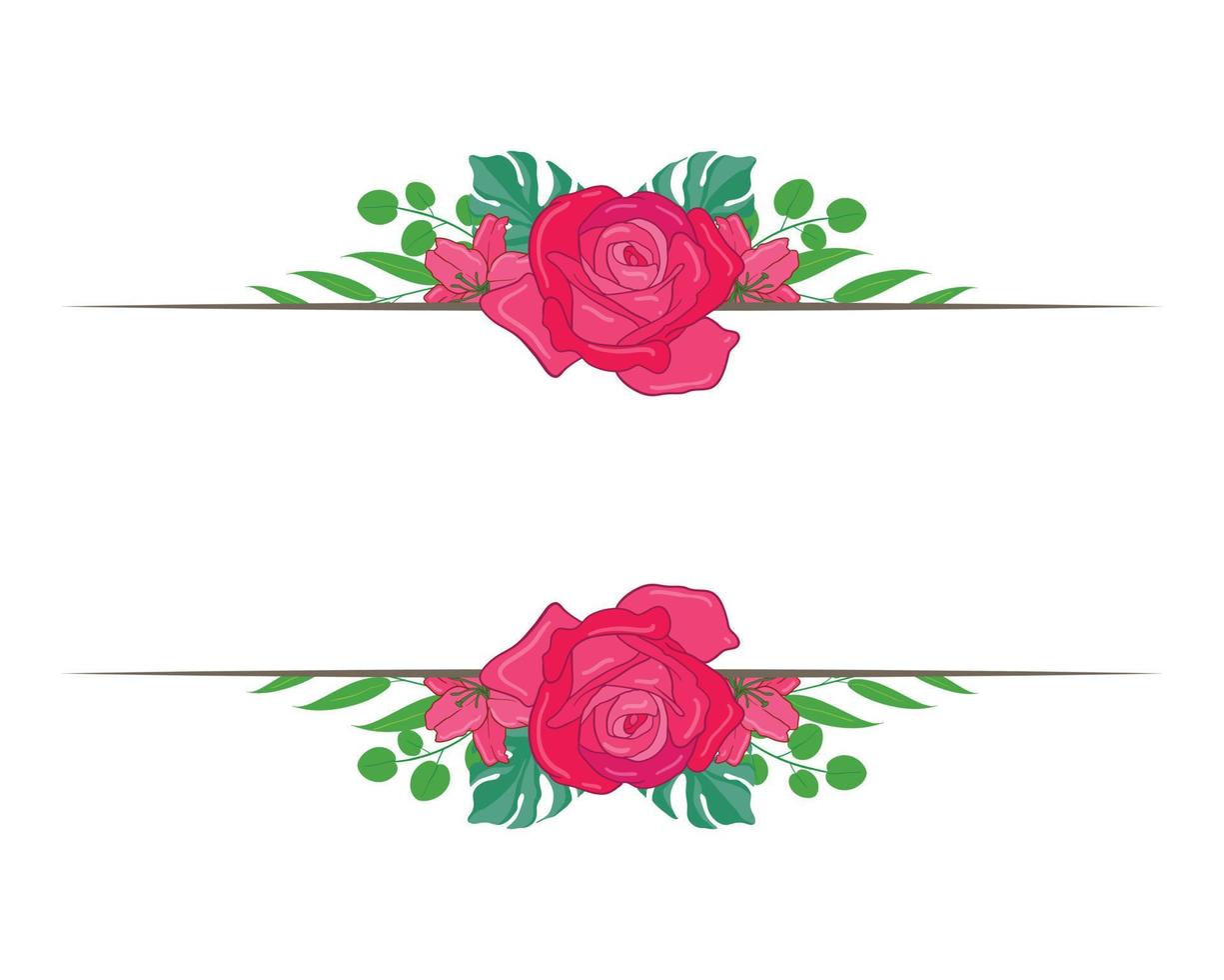 arreglo floral ilustrado de flores vector