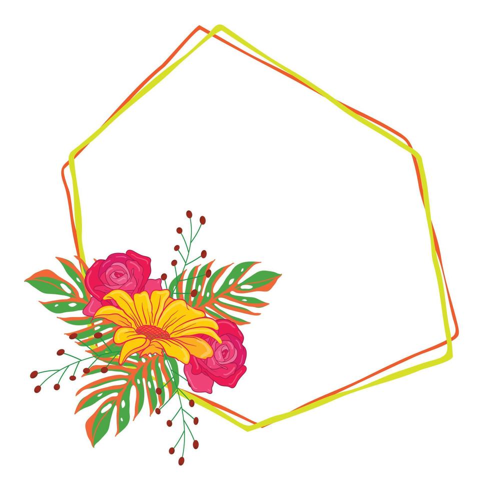 Flower Floral Illustrated Arrangement vector