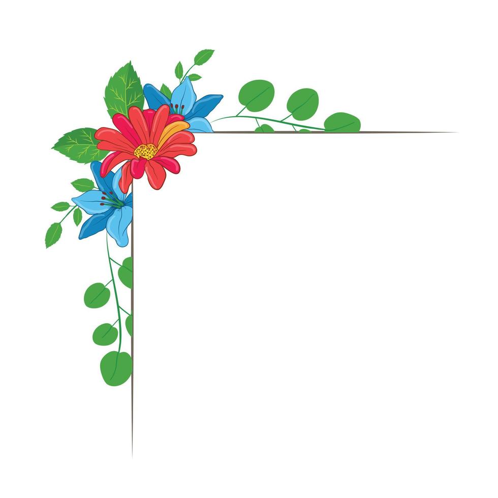 arreglo floral ilustrado de flores vector