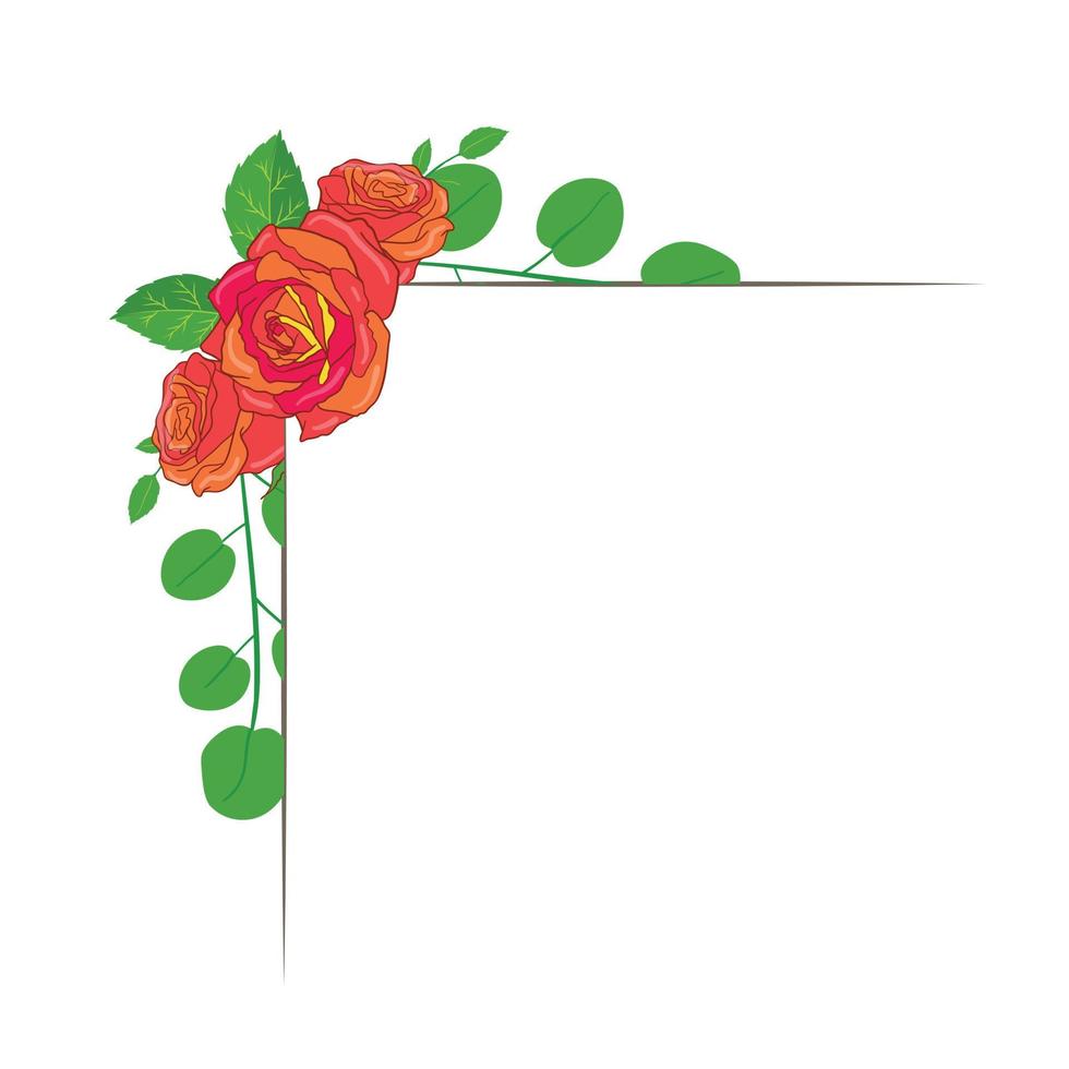 arreglo floral ilustrado de flores vector