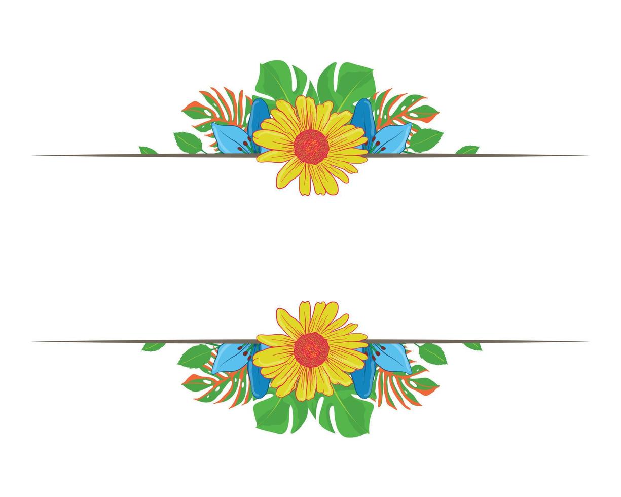 arreglo floral ilustrado de flores vector