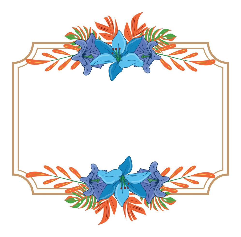 arreglo floral ilustrado de flores vector