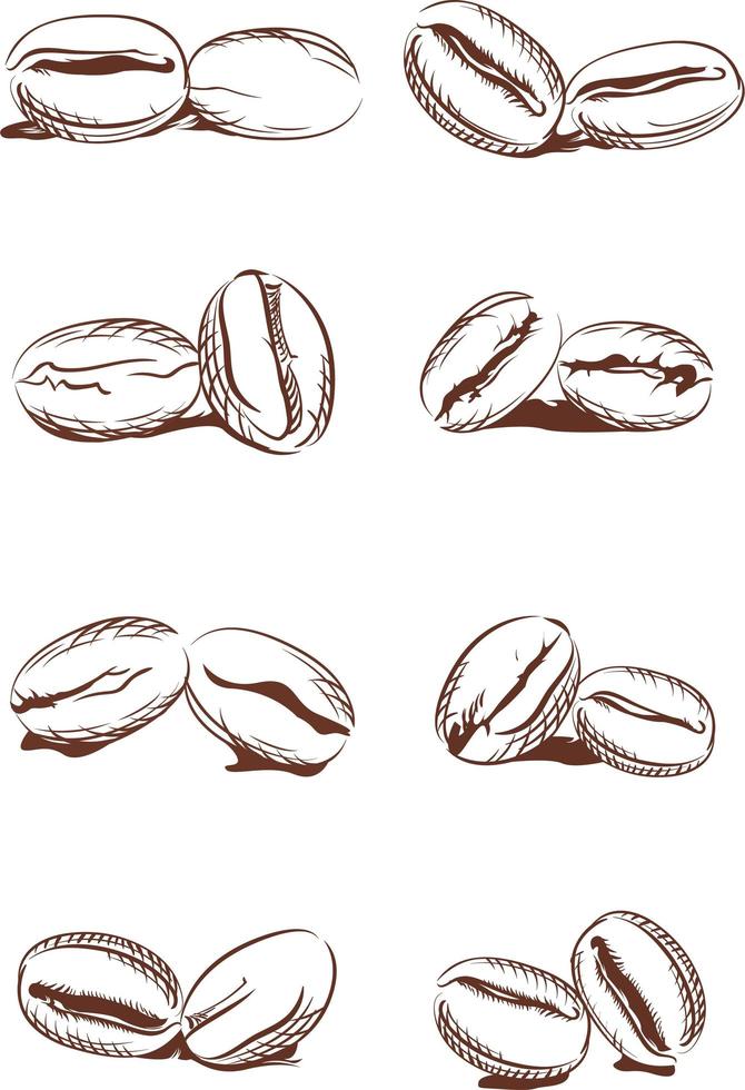 conjunto de ilustración de icono de café vector