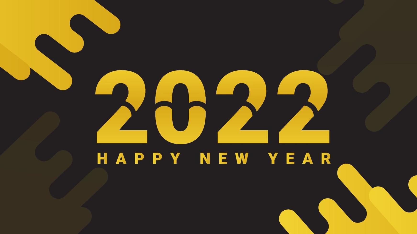 Happy New Year 2022. Template Background Festive Poster or Banner Design. Modern Happy New Year Background vector