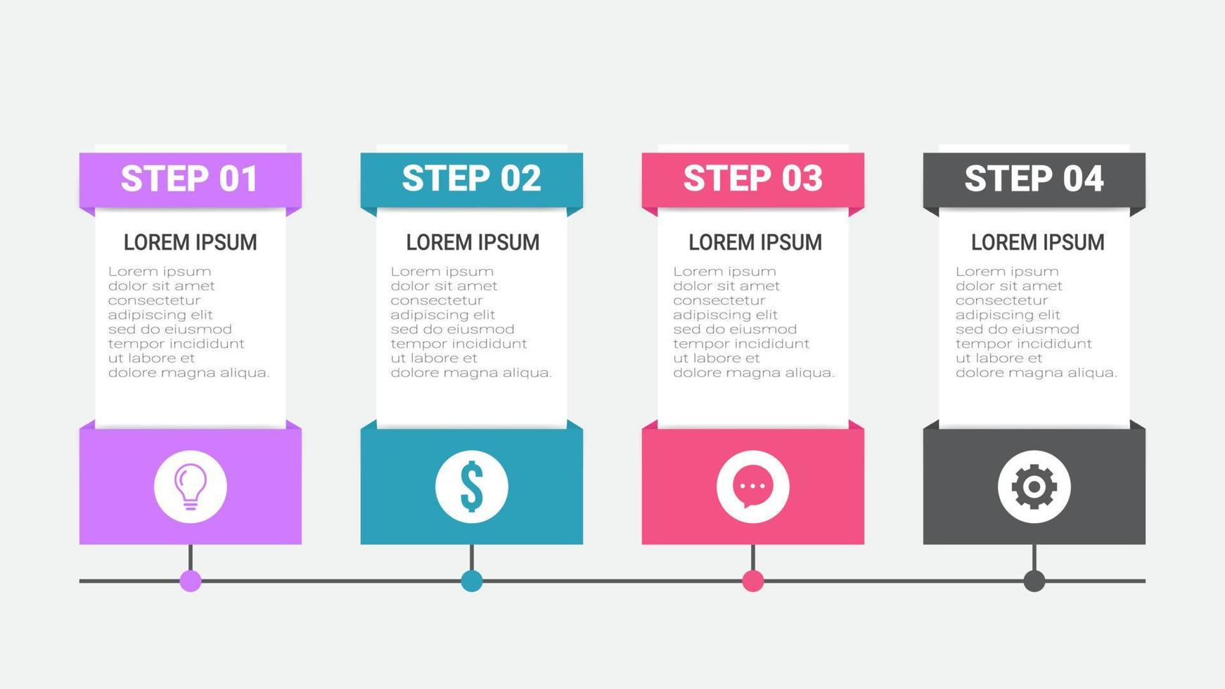 elemento abstracto gráfico, visualización de datos comerciales. diagrama del proceso. un diagrama con pasos, opciones, secciones o procesos. plantilla de negocio de vector para presentaciones. concepto creativo para infografía