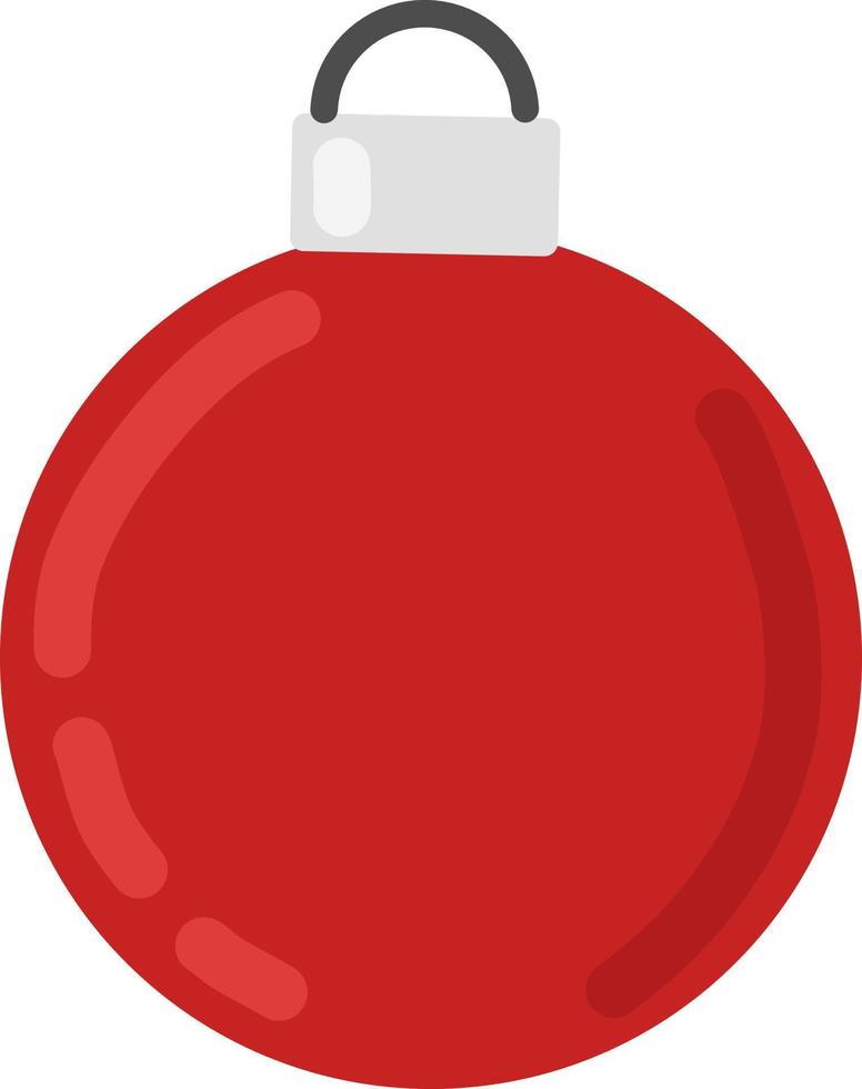 Christmas red ball for holiday decorations vector illustration. Christmas tree decoration. Holiday element