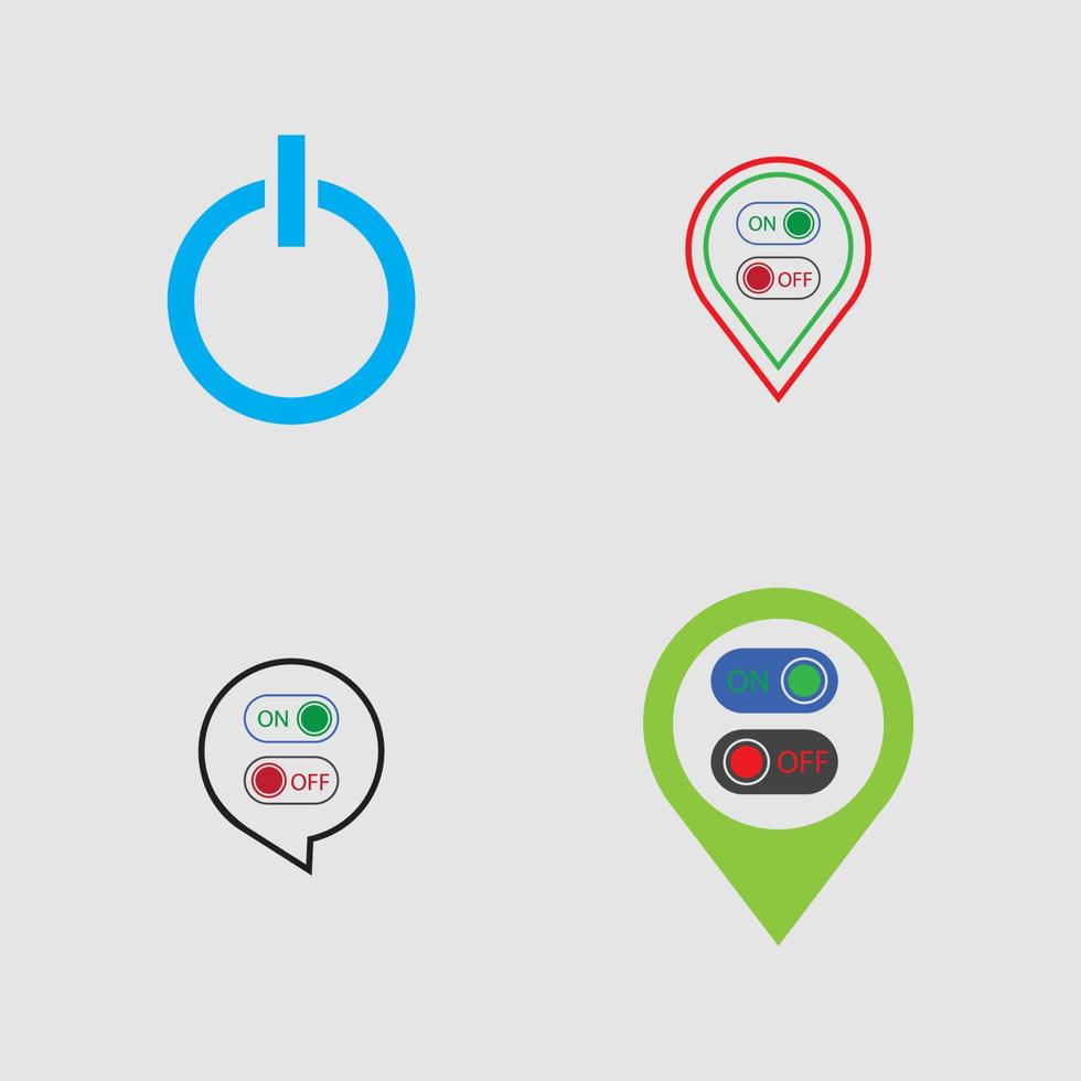 On Off Button Icon Vector Design Illustration