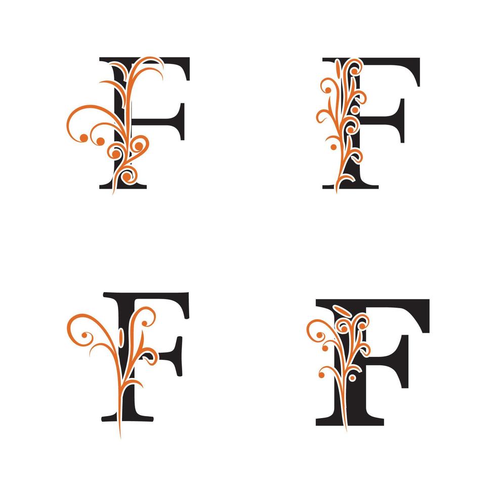 Logotipo creativo del símbolo de la plantilla del vector del diseño del logotipo de la letra f.