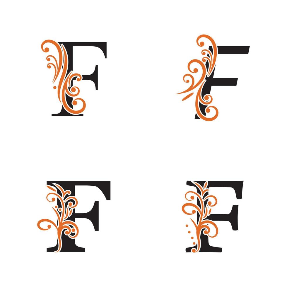 Logotipo creativo del símbolo de la plantilla del vector del diseño del logotipo de la letra f.