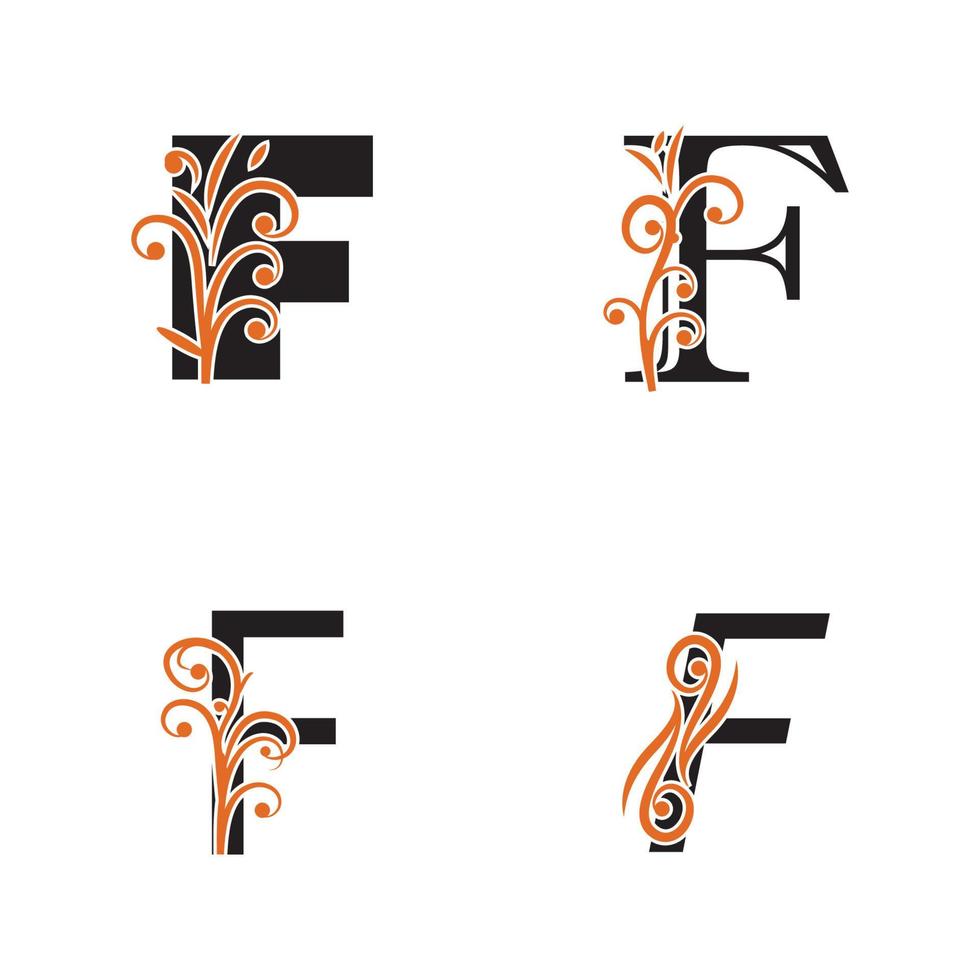 Logotipo creativo del símbolo de la plantilla del vector del diseño del logotipo de la letra f.