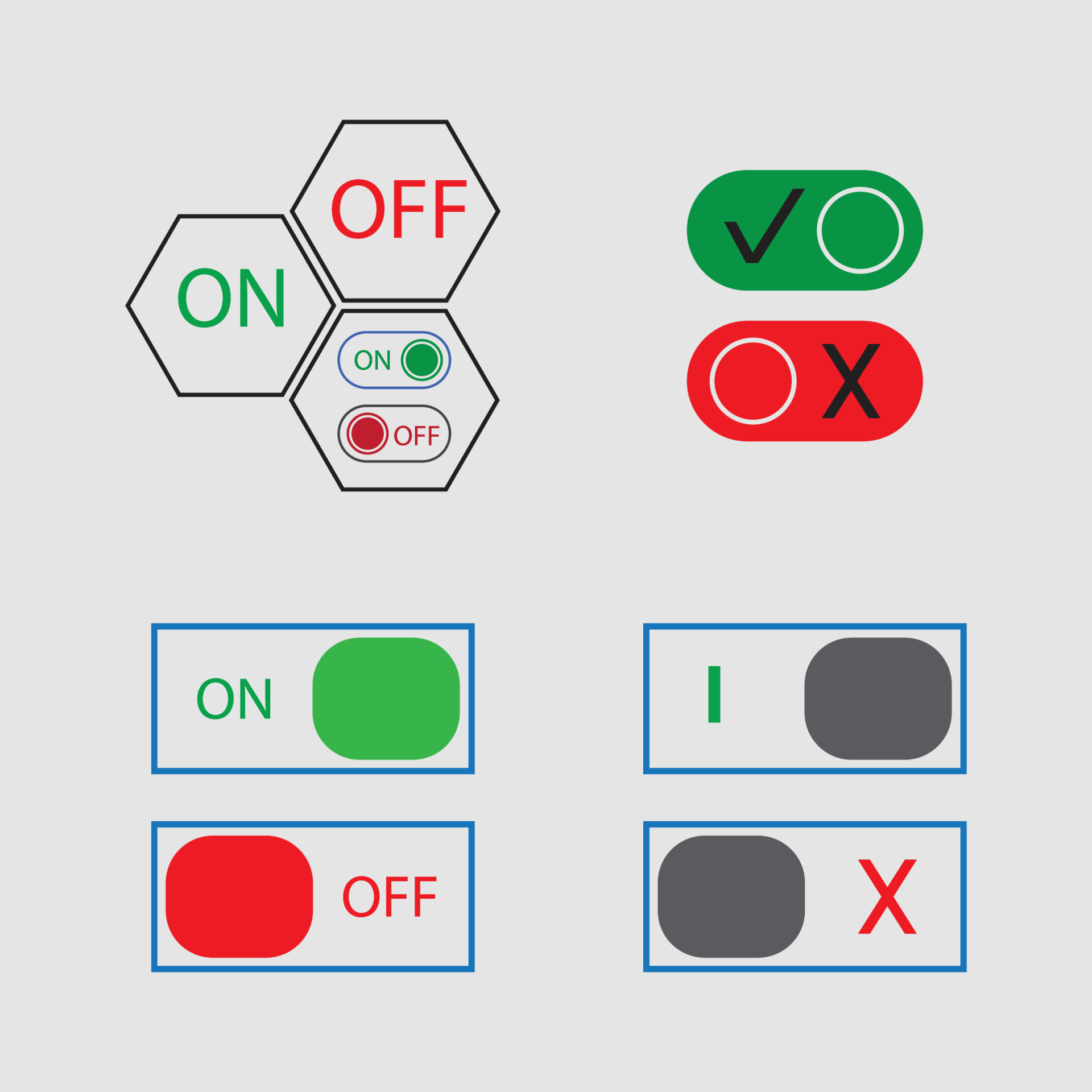 On Off Button Icon Vector Design Illustration 4772689 Vector Art at ...