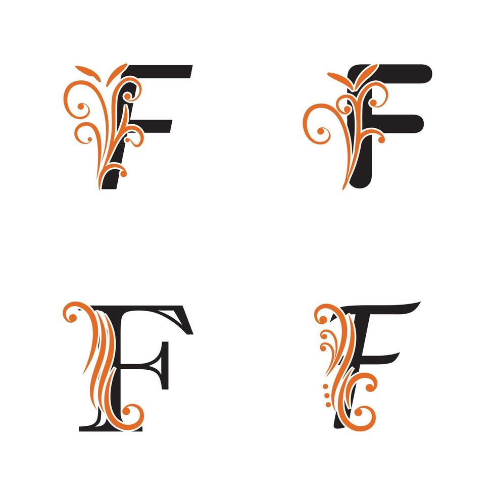 Logotipo creativo del símbolo de la plantilla del vector del diseño del logotipo de la letra f.