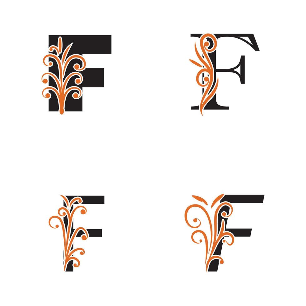 Logotipo creativo del símbolo de la plantilla del vector del diseño del logotipo de la letra f.