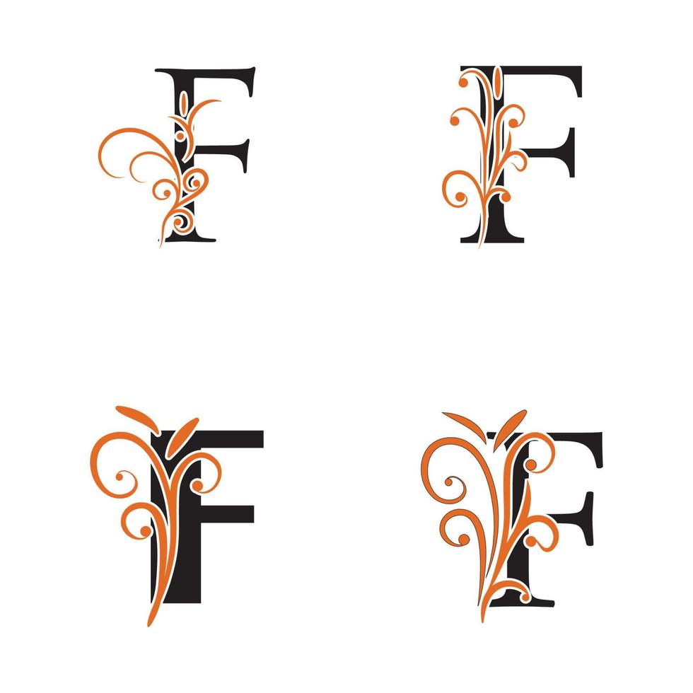 Logotipo creativo del símbolo de la plantilla del vector del diseño del logotipo de la letra f.