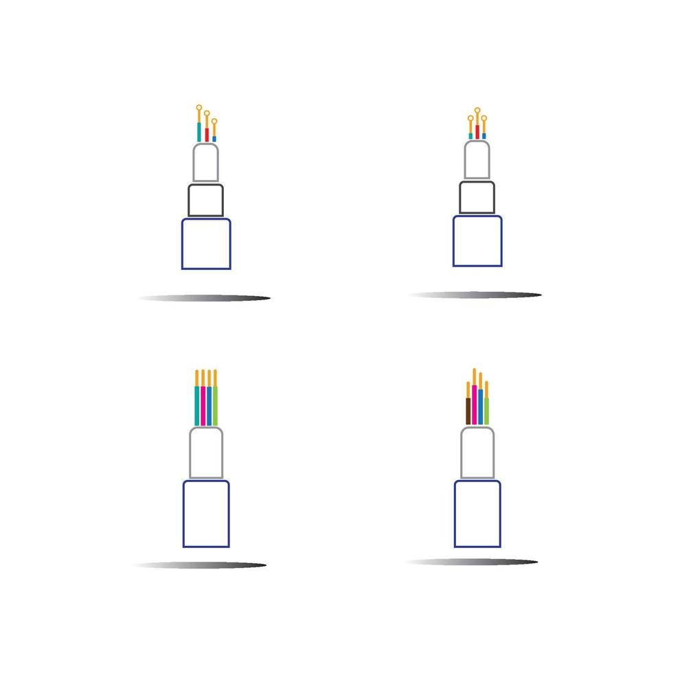 optic fiber cable vector icon illustration design template