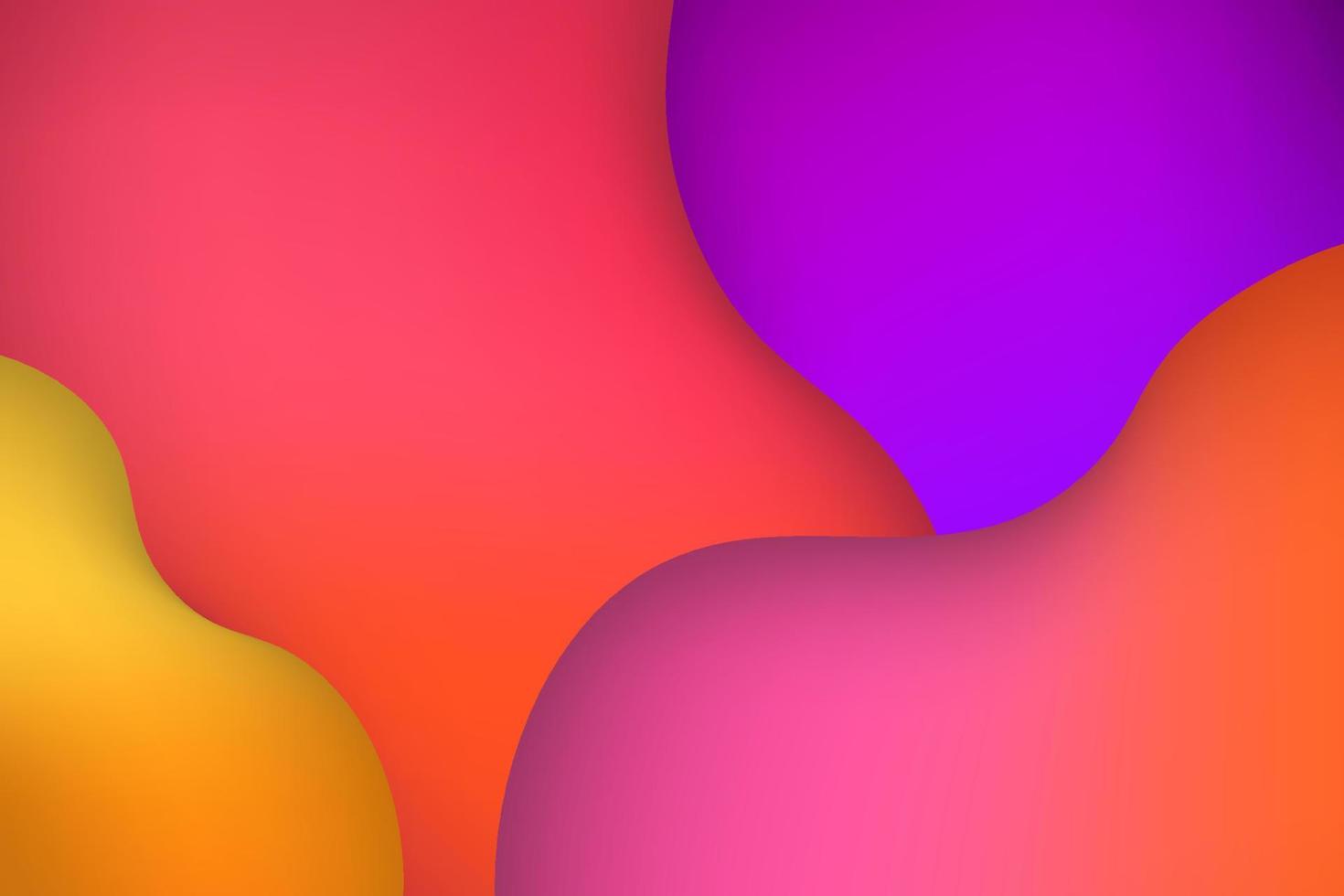 Colored fluid card. Colorful modern abstract poster, card with gradients organic geometrical background. Cover, template. vector
