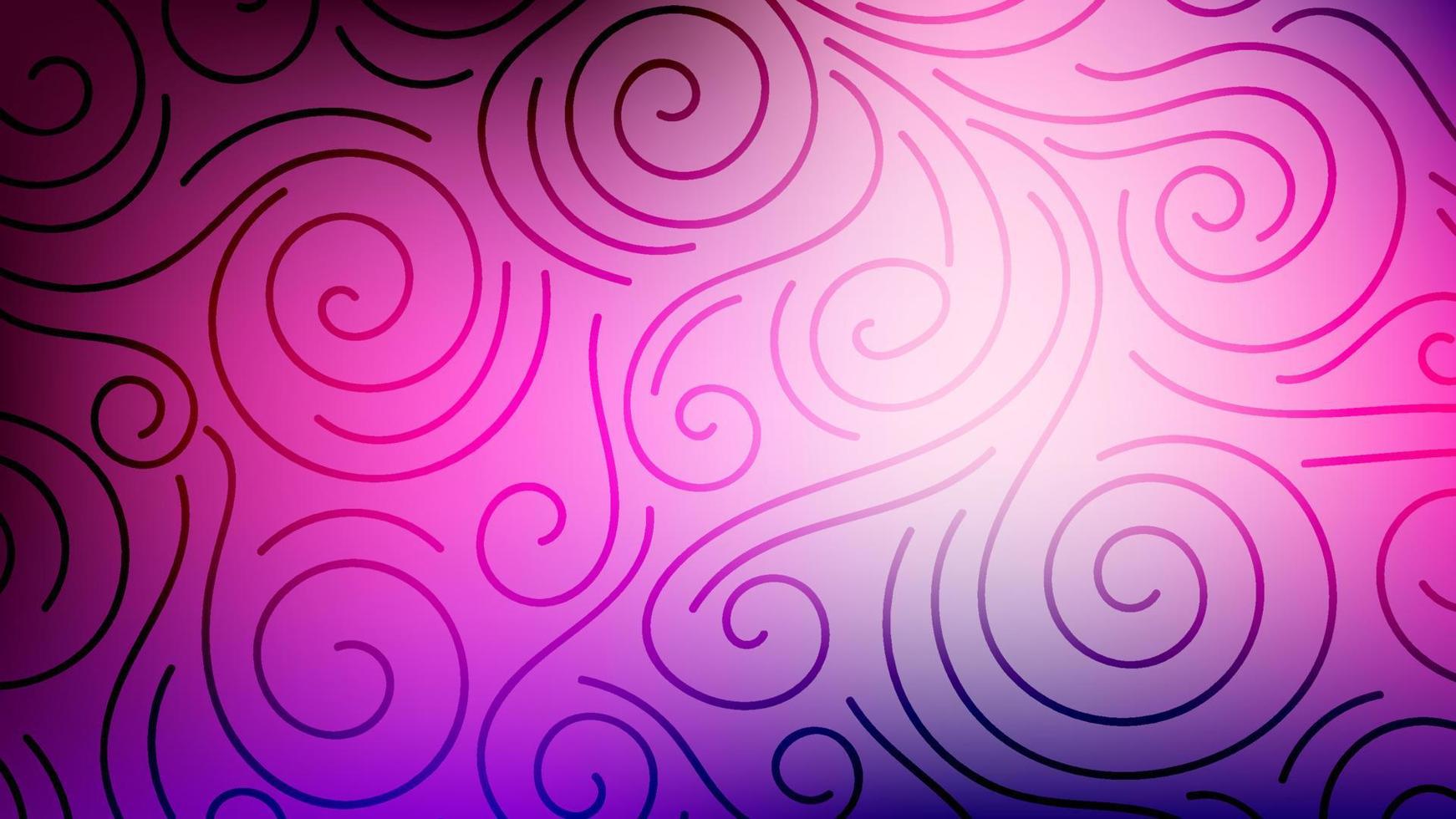 Colorful blurred background with thin line curls, swirls. Curly modern abstract gradient card. Business poster. vector