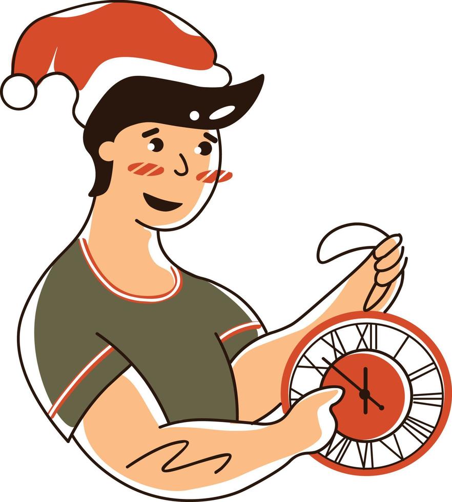 10-guy counts the time of Christmas vector