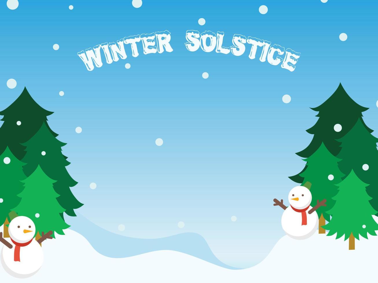 Illustration vector winter solstice