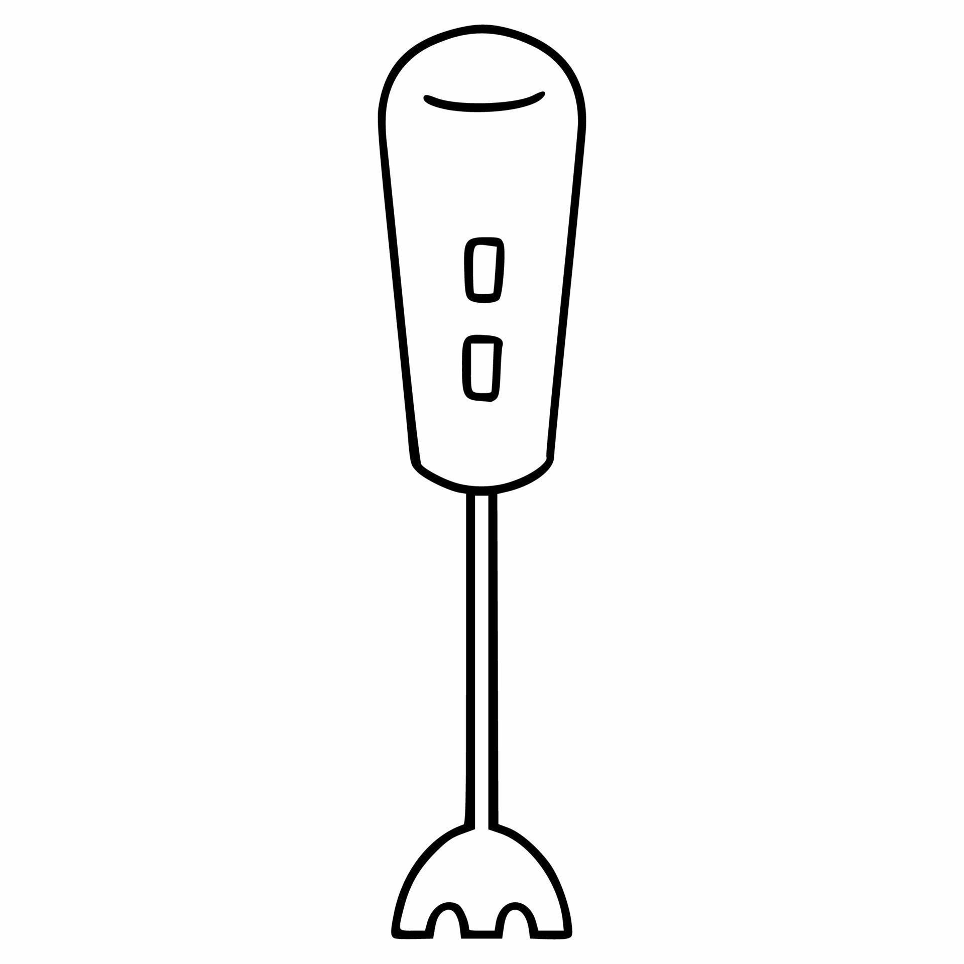 A linearstyle immersion blender. Kitchen appliances for chopping food