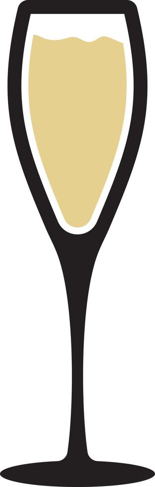 Champagne or wine glass vector