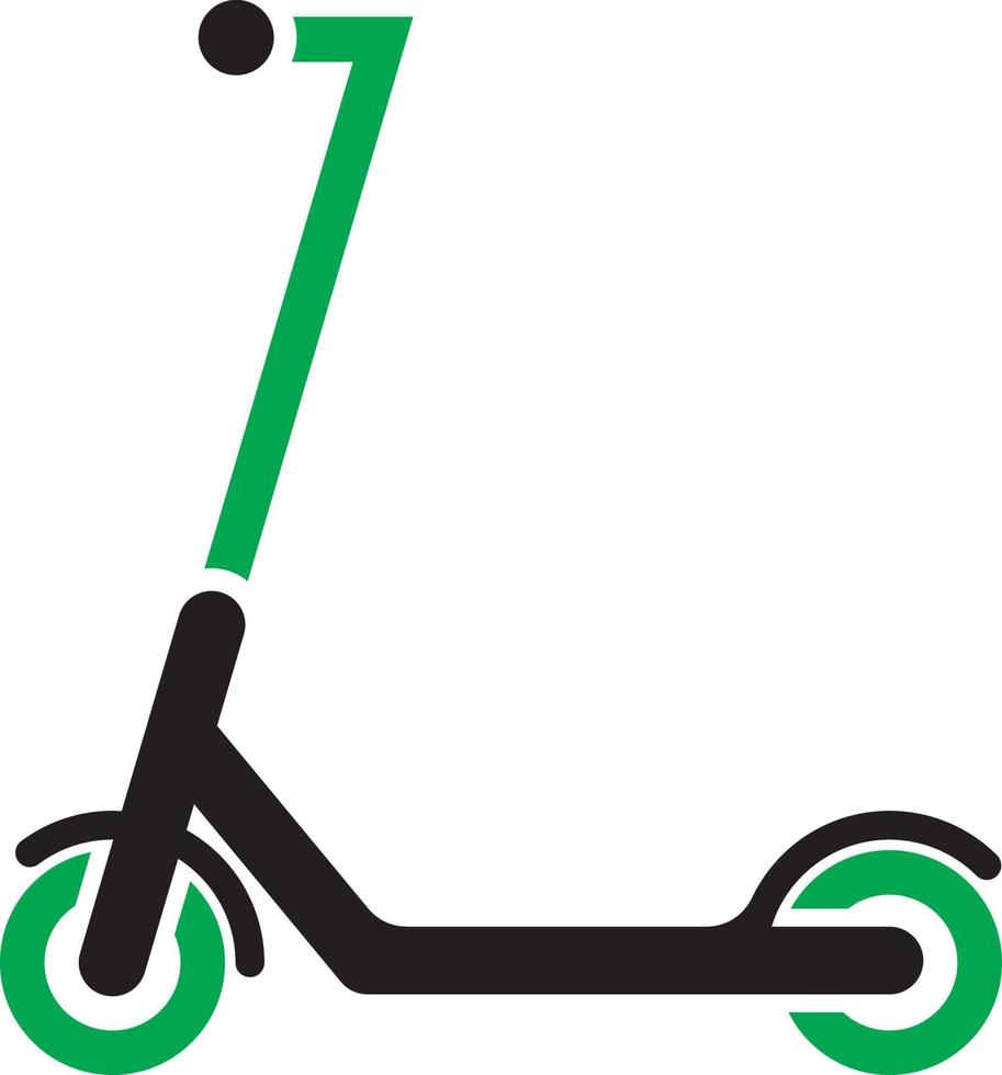 Electric scooter simple vector