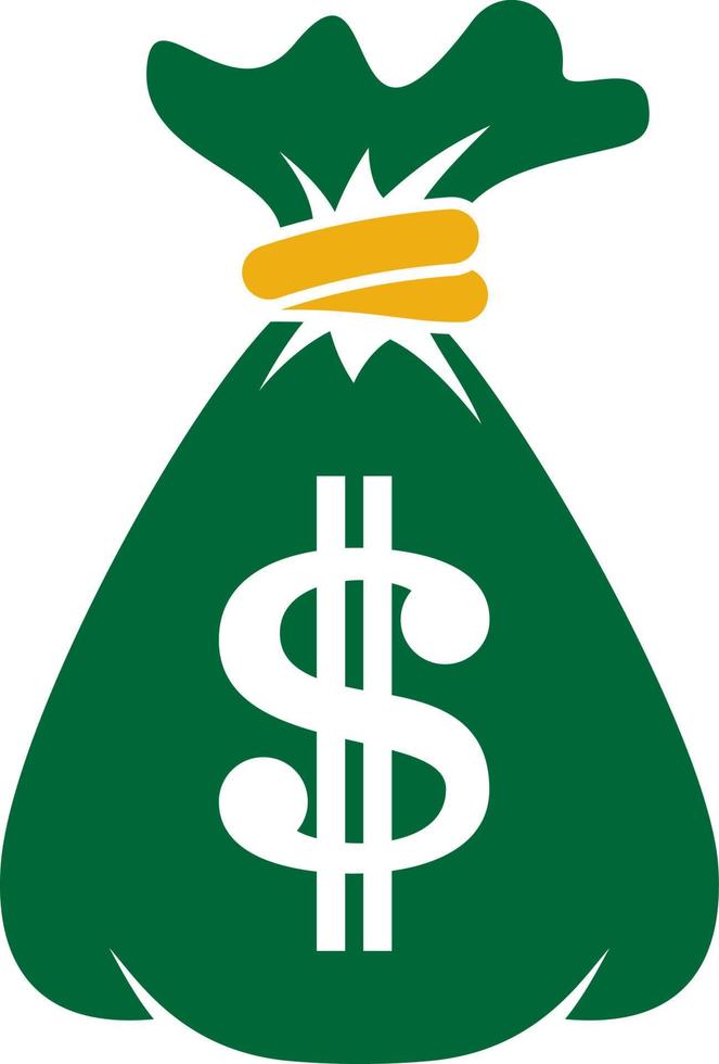 Money bag icon vector