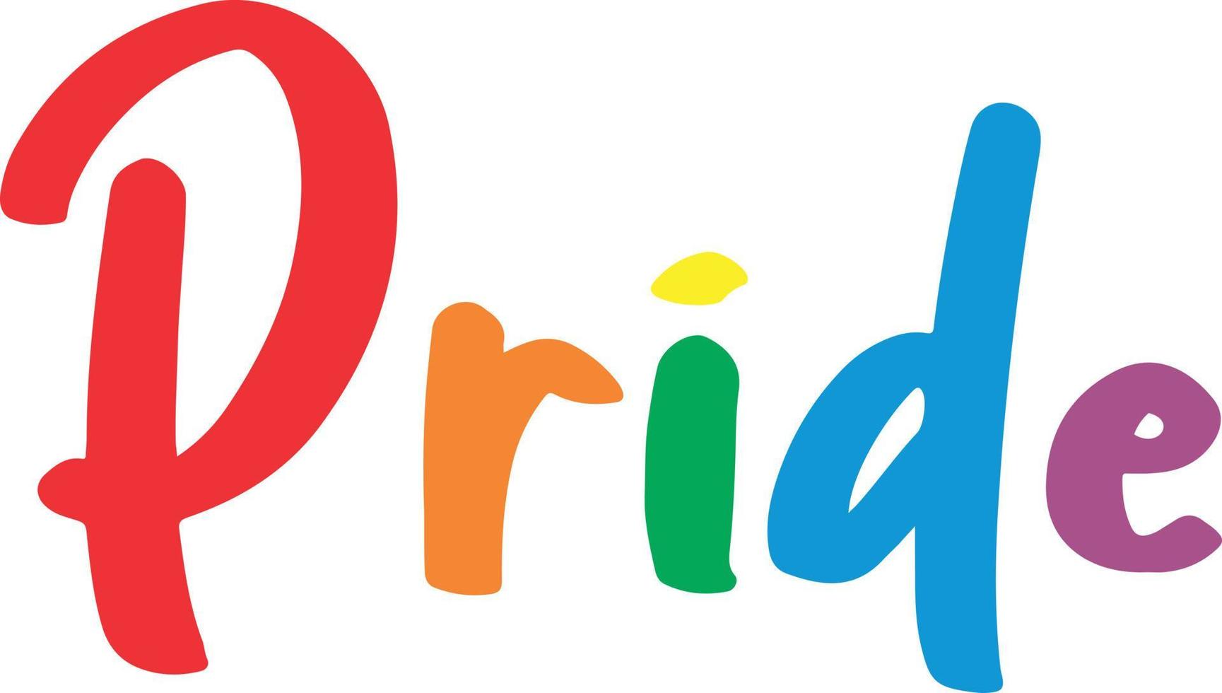 Pride in rainbow colors vector