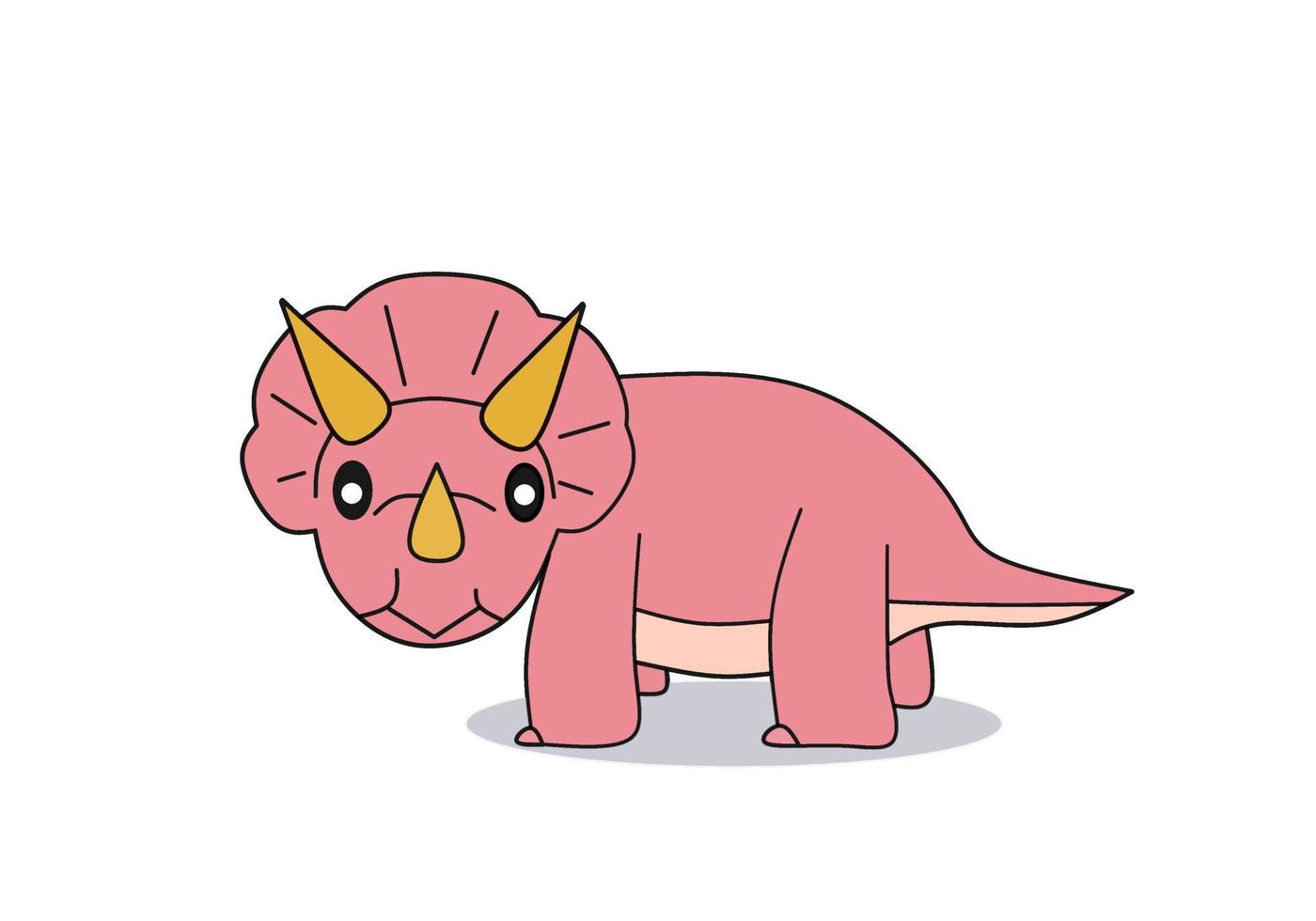 colorido vector de ilustración de triceratops adecuado para cualquier proyecto relacionado con el diseño gráfico.