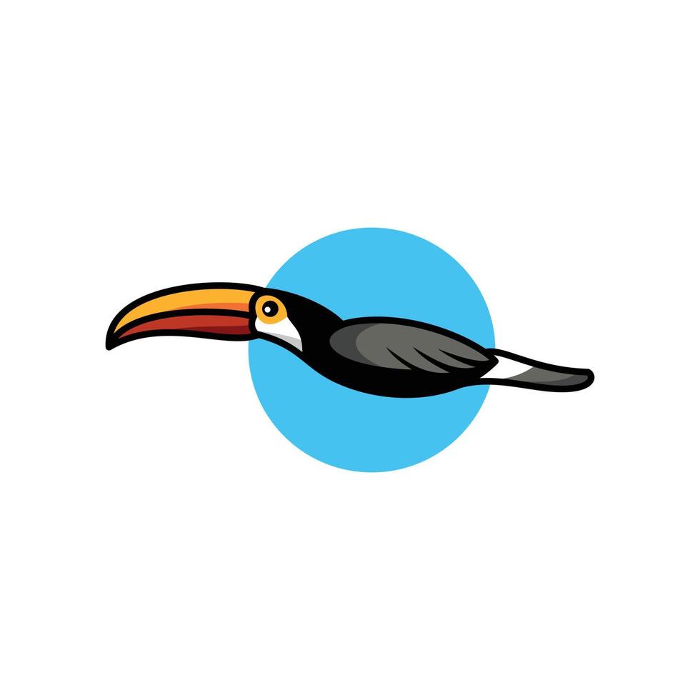 Toucans Birds mascot cartoon logo design.Suitable for creative industries,Birds shop ,t-shirts,stickers , etc vector