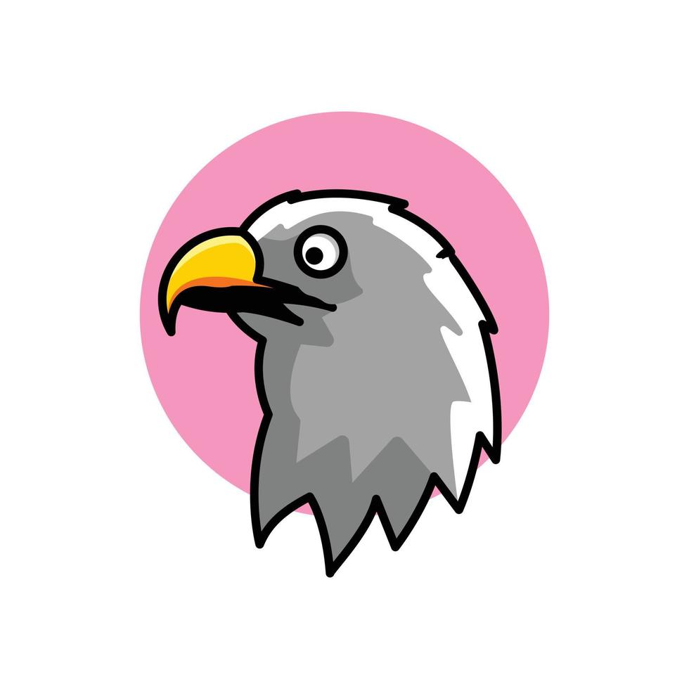 águila, en, fondo blanco, vector, logotipo, diseño, caricatura, simple vector