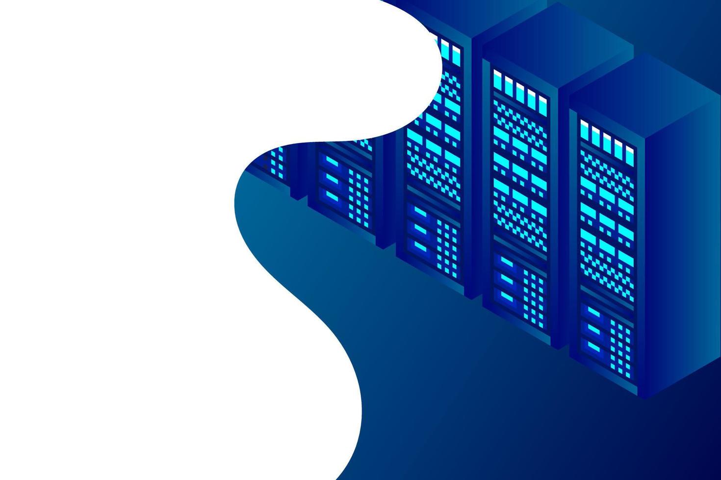 Isometric server equipment vector