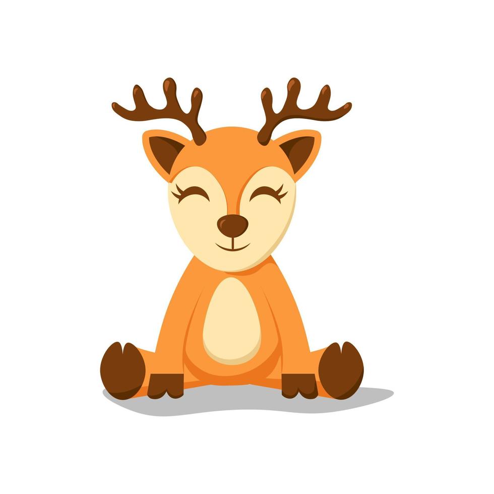 deer cartoon illustration vector
