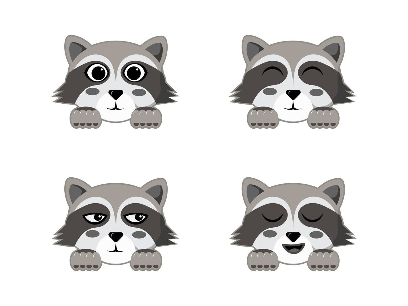 raccoon cartoon illustration vector