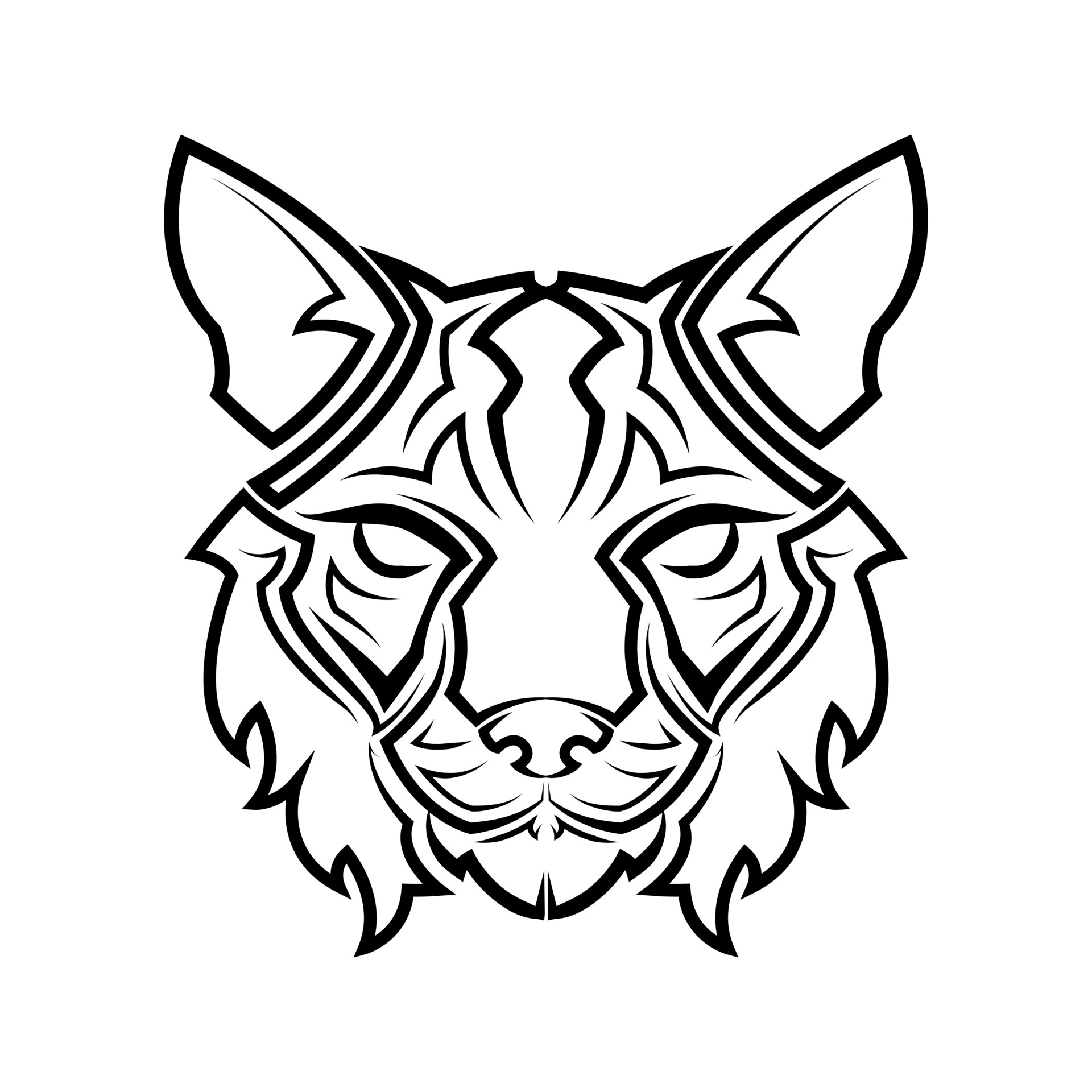 Black and white line art of wildcat head. Good use for symbol, mascot, icon, avatar, tattoo,T-Shirt design, logo or any design. 4774414 Vector Art at Vecteezy Black and white line art of wildcat head. Good use for symbol, mascot, icon, avatar, tattoo,T-Shirt design, logo or any design. 4774414 Vector Art at Vecteezy