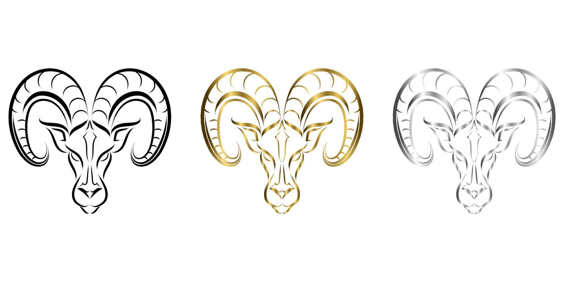 Line vector logo of ram head. It is sign of Aries zodiac. 4774424 Vector Art Vecteezy