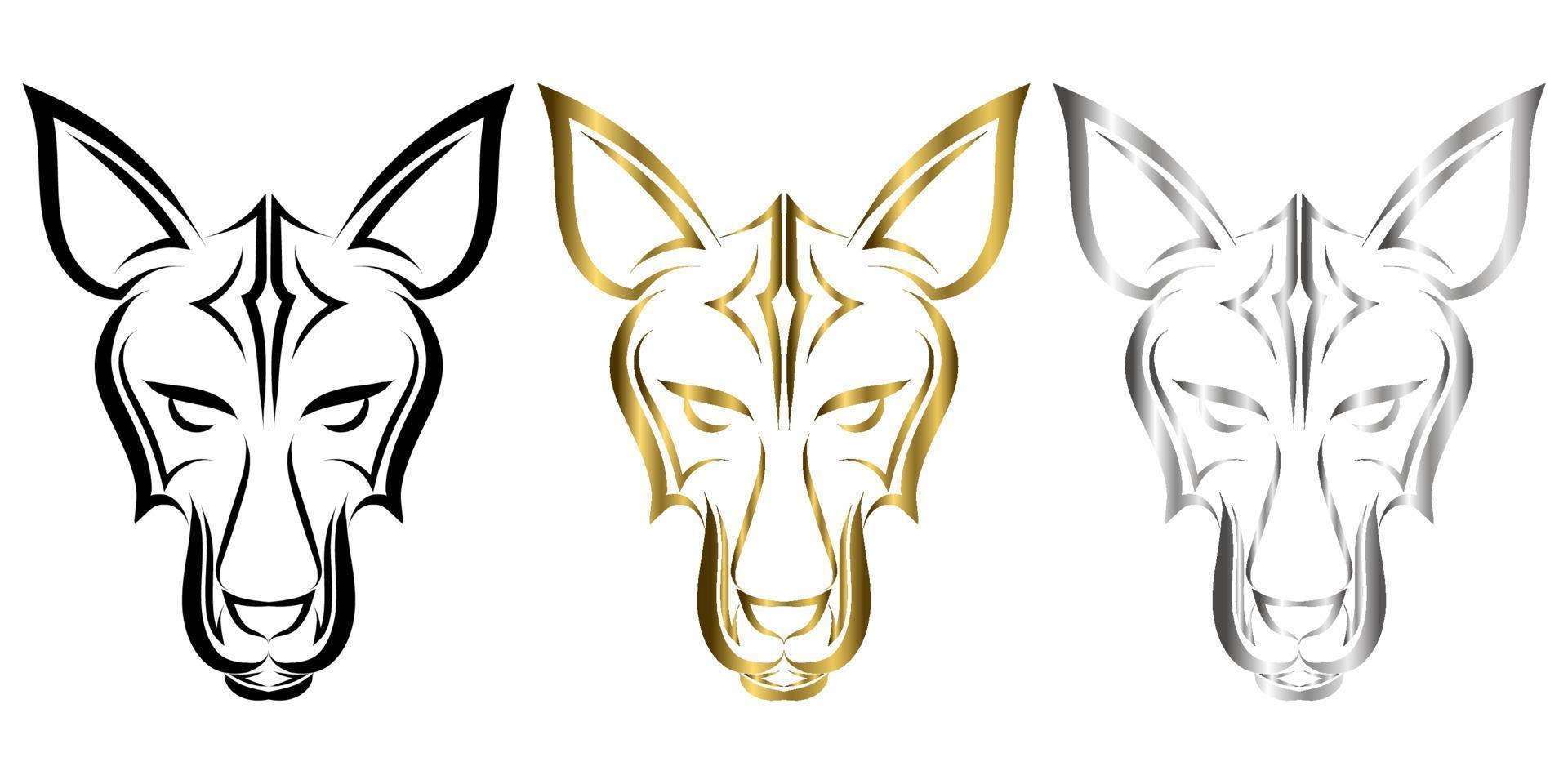 line art of fox head. Good use for symbol, mascot, icon, avatar, tattoo, T Shirt design, logo or any design you want. vector