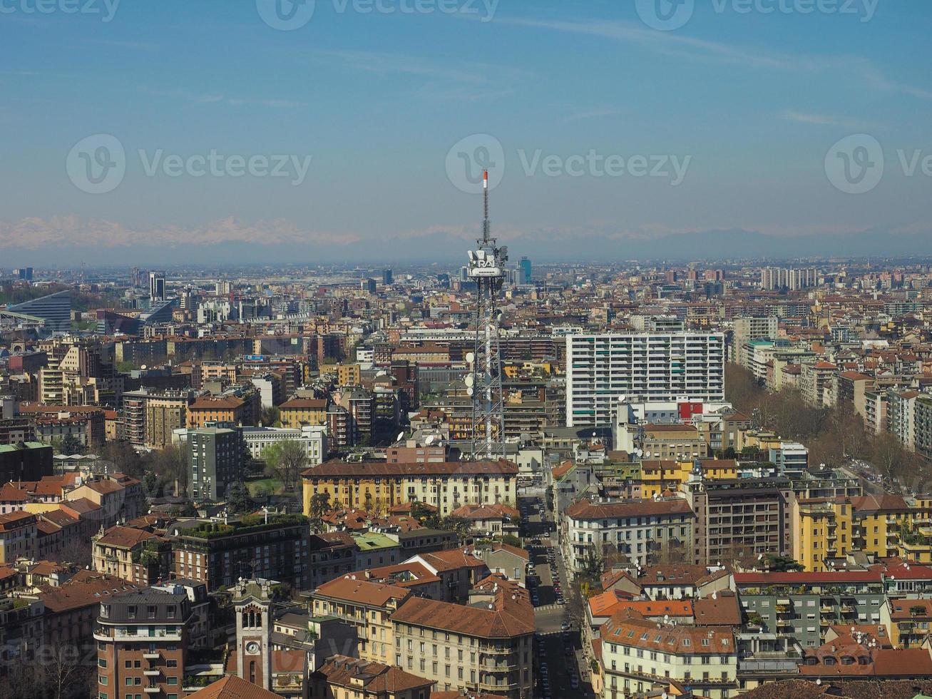 vista aérea de milán foto