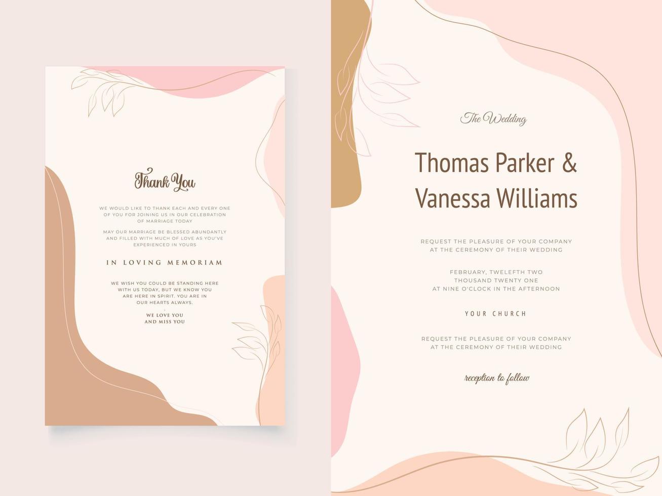 diseño de plantilla de tarjeta de invitación de boda de estilo memphis vector