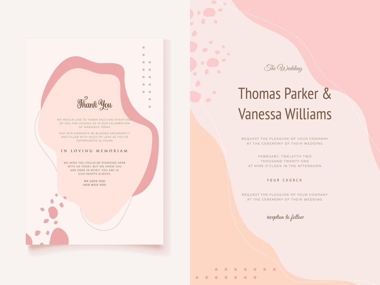 plantilla de invitación de boda con estilo memphis vector