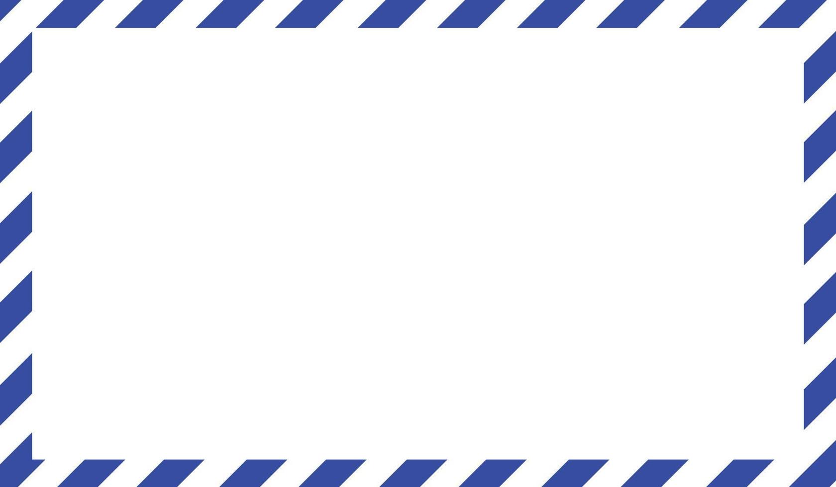 Air Mail Letter Vector Post Stamp Airmail Frame Postcard Blue