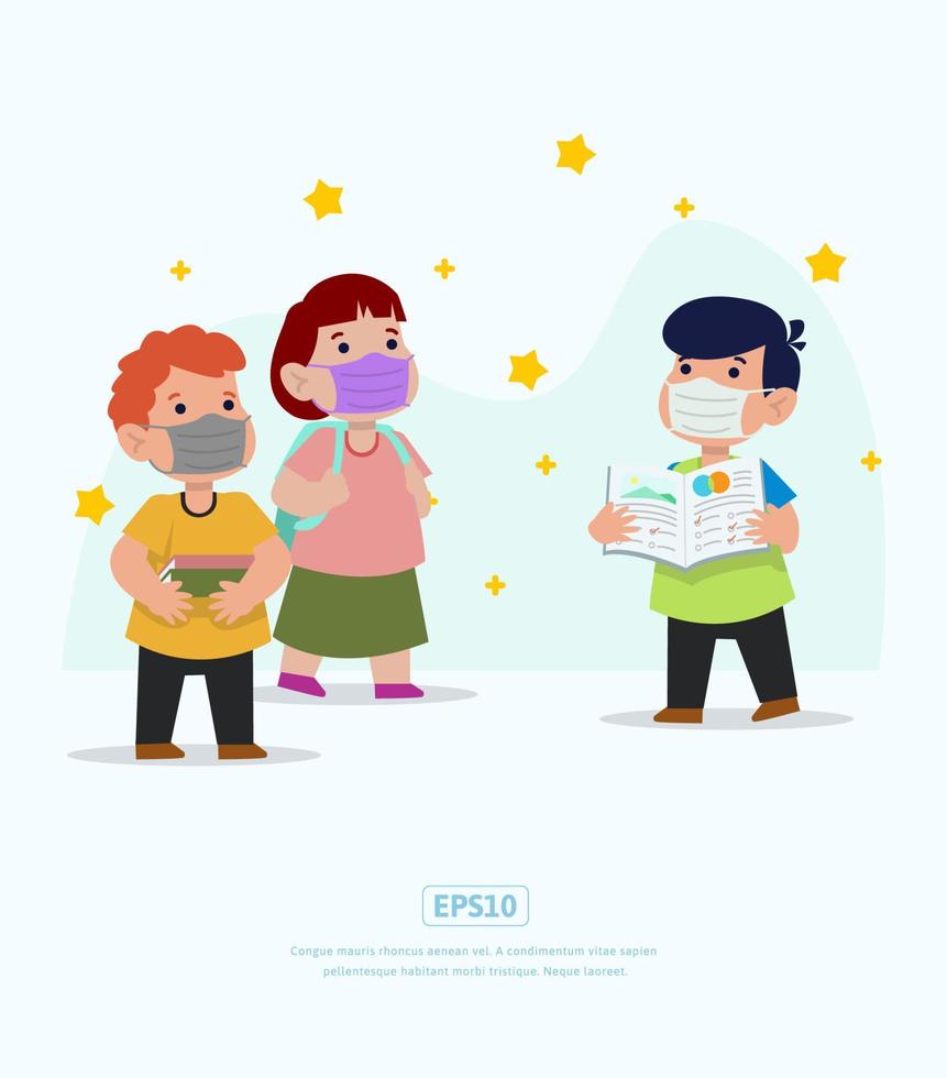 Flat Illustration back to school vector